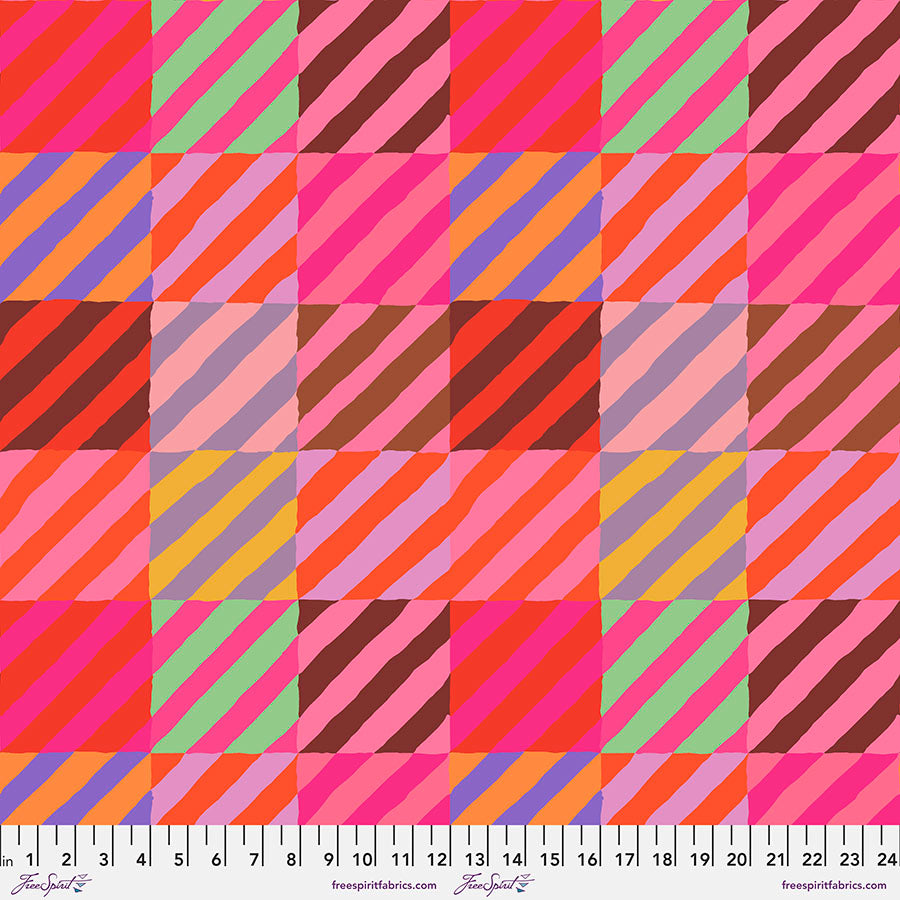 Kaffe Fassett : Regimental Ties in Red : Free Spirit