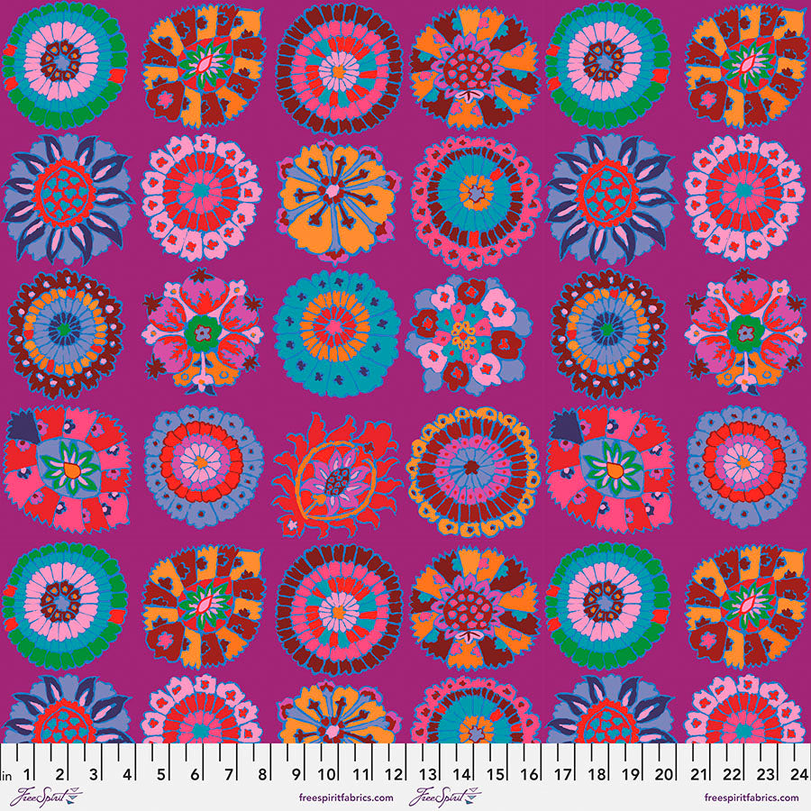 Kaffe Fassett : Carpet Cookies in Magenta : Free Spirit