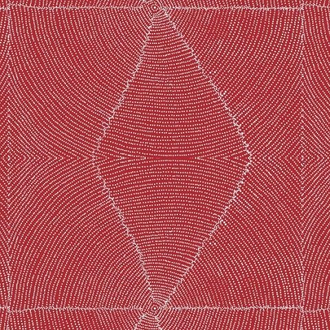 Plum Seeds in Red by Kathleen Pitjara : M & S Textiles