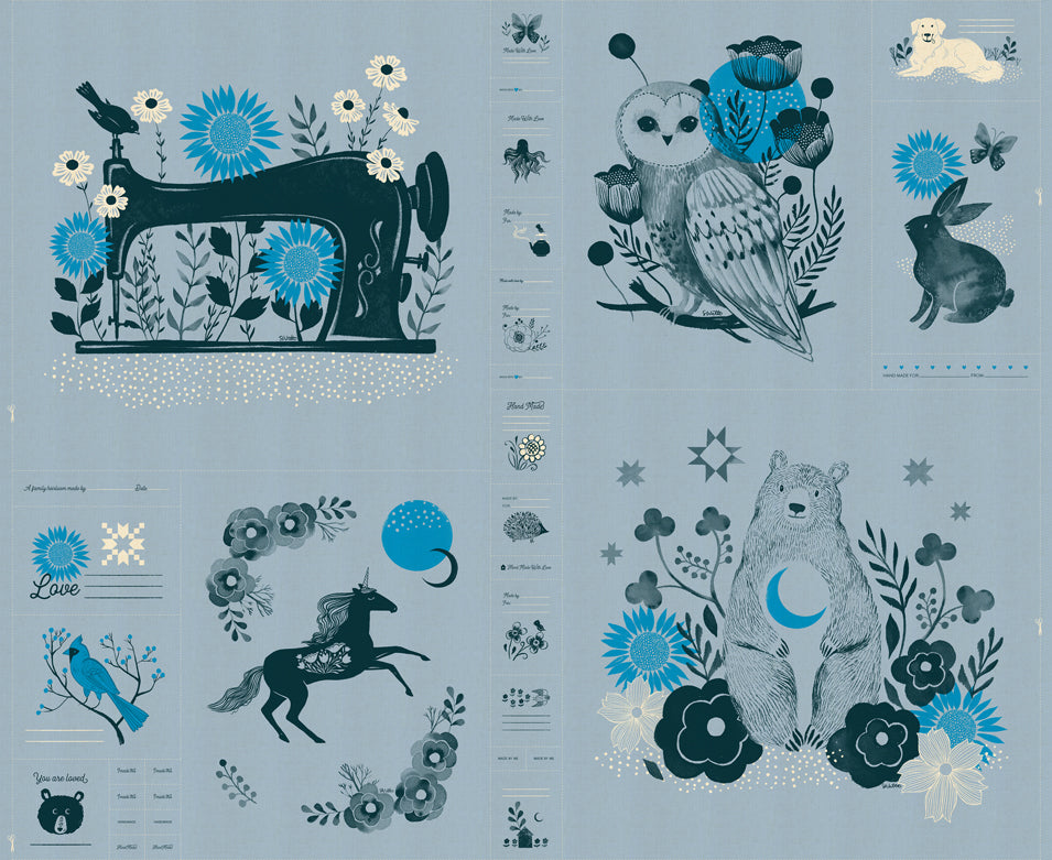 Crescent by Sarah Watts : 2001-14 Soft Blue : Ruby Star Society : Panel