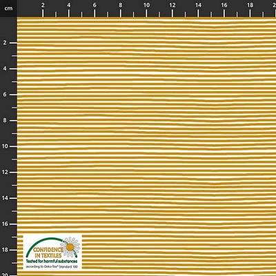 Avalana Jersey Knit : Stripe in Yellow : Stof : Knit