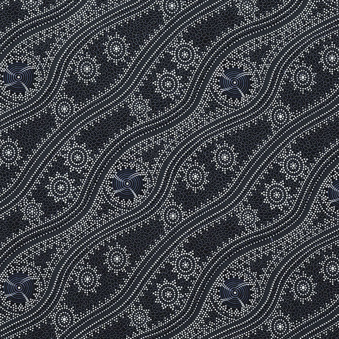 Stars In The Sky by Geraldine Riley : Black STSB : M & S Textiles