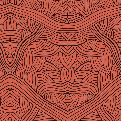 Untitled in Red by Nambooka : M & S Textiles