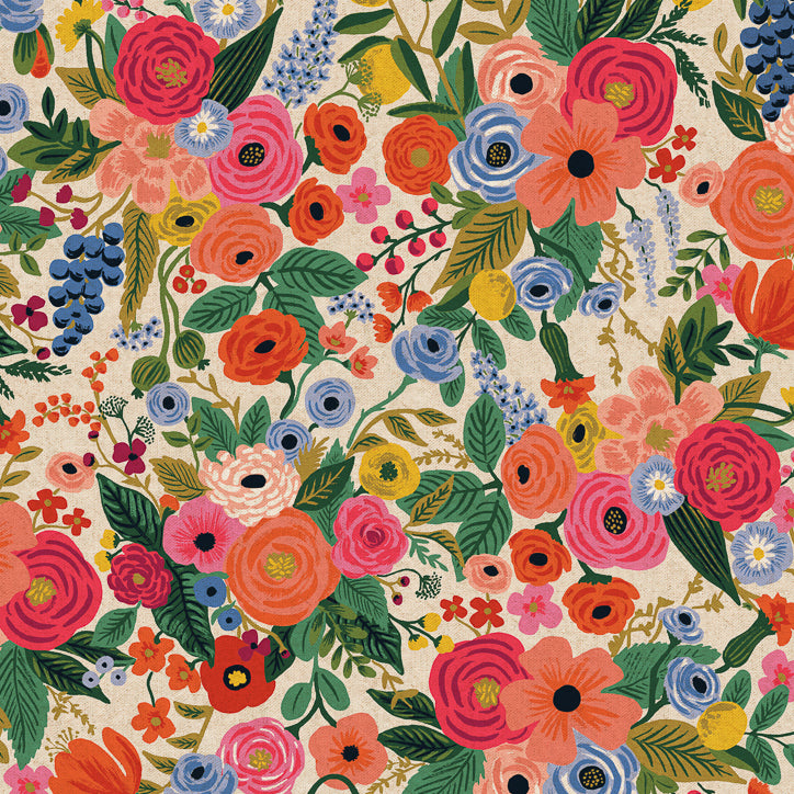 Wildwood by Rifle Paper Co : Garden Party Pink : Cotton and Steel : Canvas