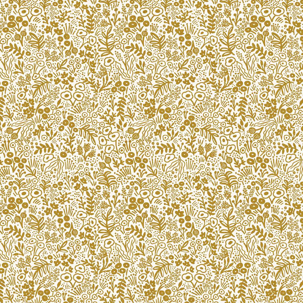 Rifle Paper Co Basics : Tapestry Lace in Gold Metallic : Cotton and Steel