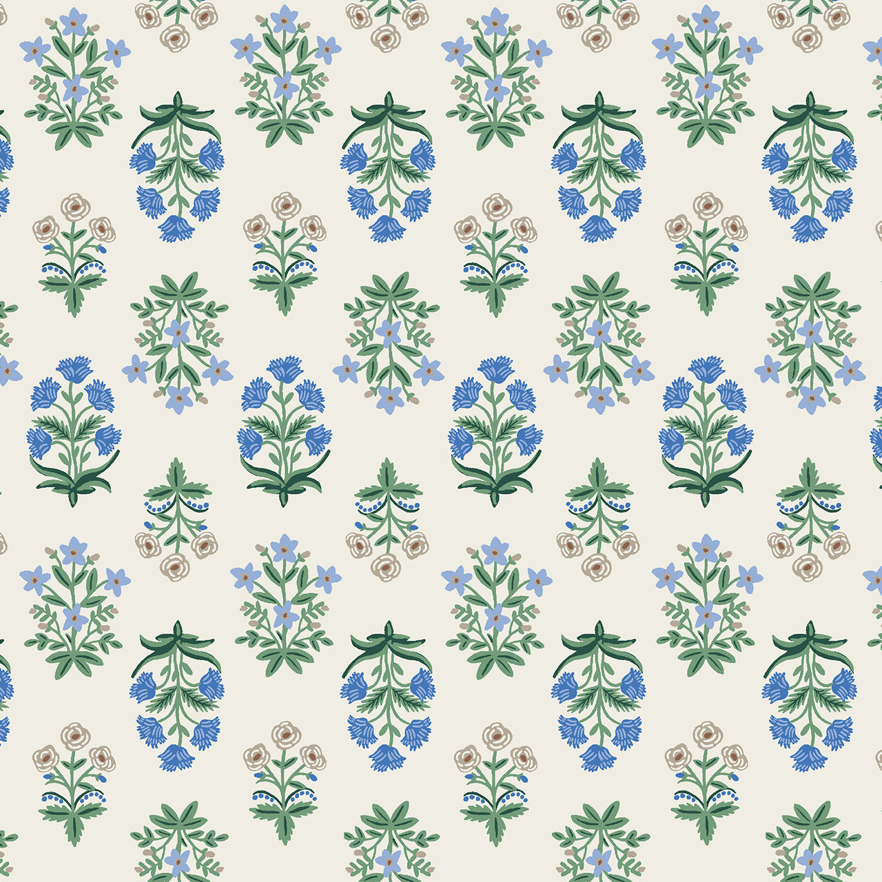 Camont by Rifle Paper Co : Menagerie Mugal in Blue : Cotton and Steel
