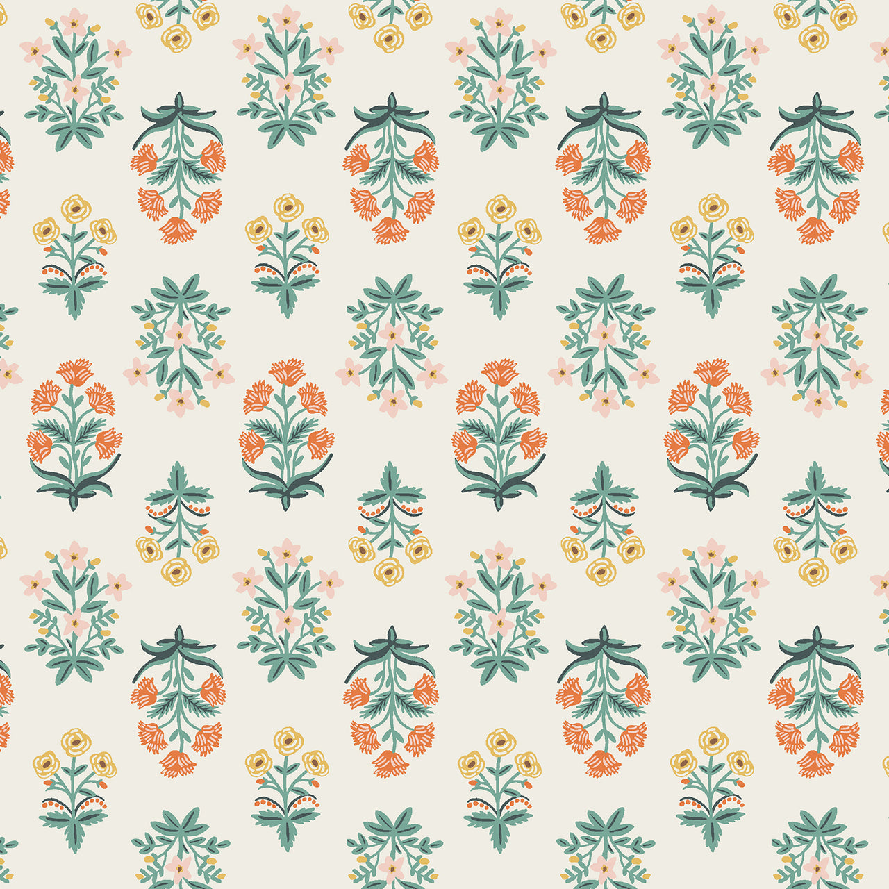 Camont by Rifle Paper Co : Menagerie Mugal in Red : Cotton and Steel