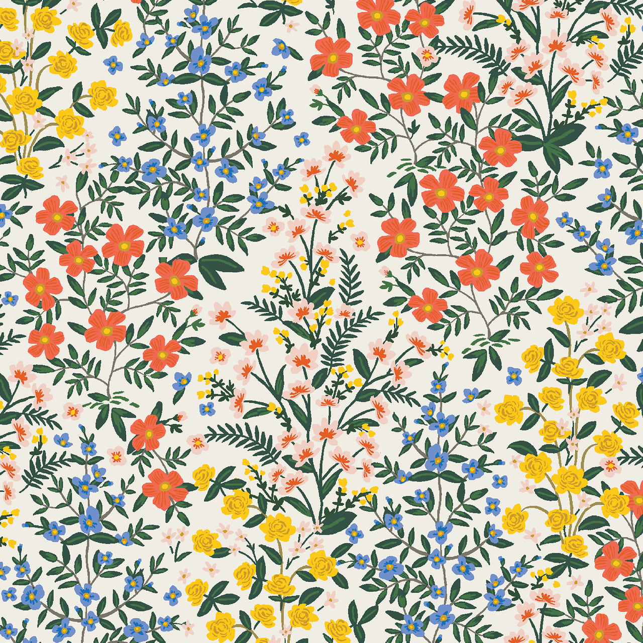 Camont by Rifle Paper Co : Wildwood Garden in Cream : Cotton and Steel : Canvas