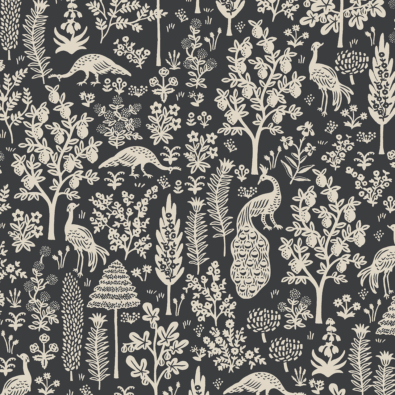 Camont by Rifle Paper Co : Menagerie Silhouette in Black : Cotton and Steel
