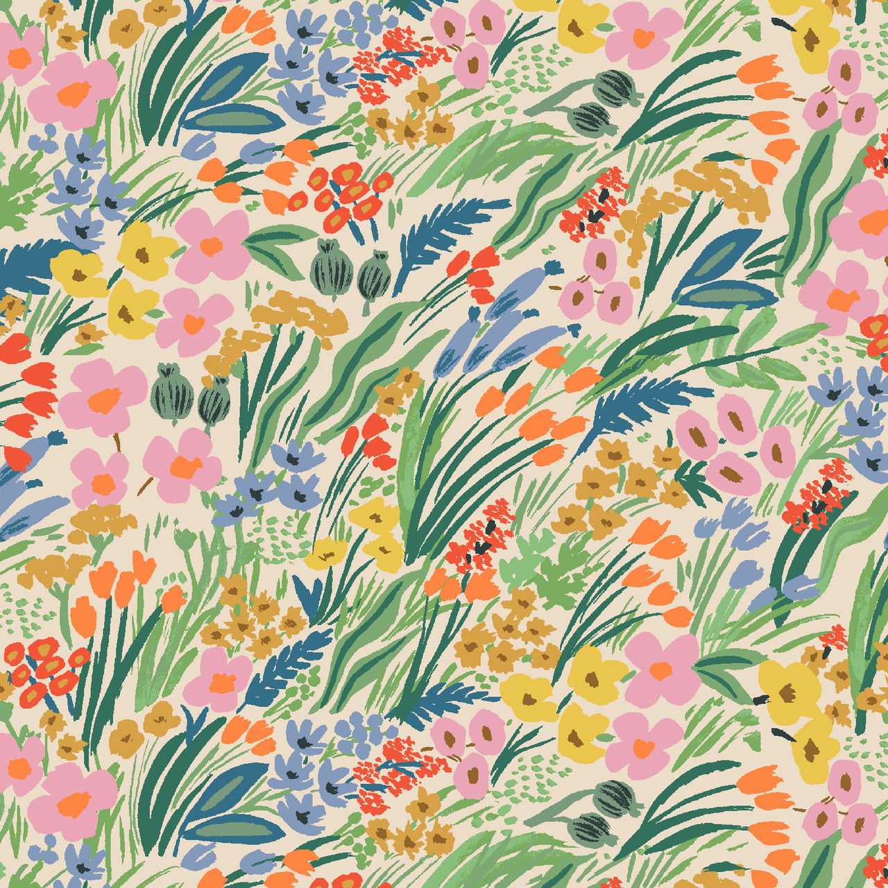 Bramble by Rifle Paper Co : Lea in Natural : Cotton and Steel : Canvas