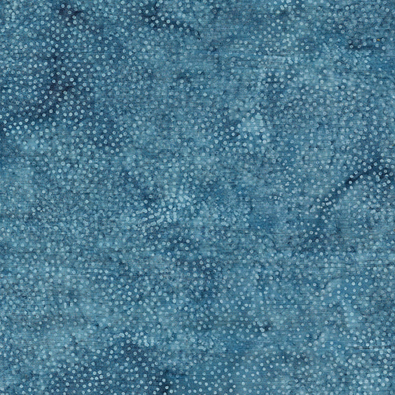 Morris Mist : Paisley Dot in Blue Denim : Island Batiks