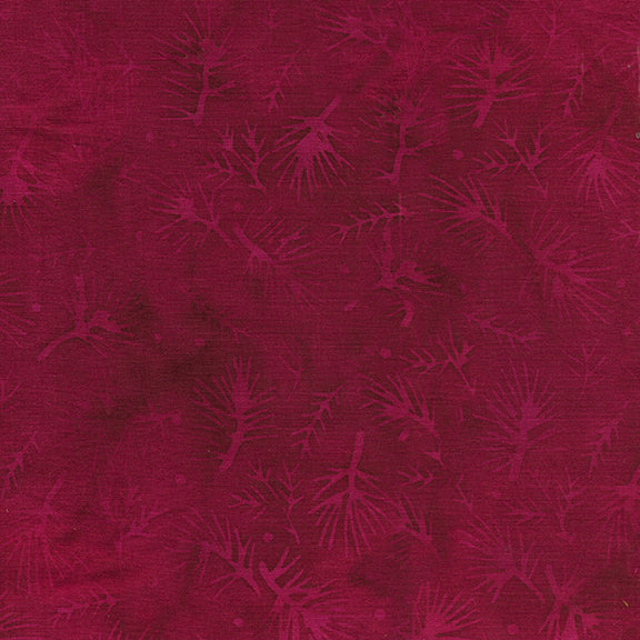 Woodland Holiday : Twigs in Red Redwood : Island Batiks