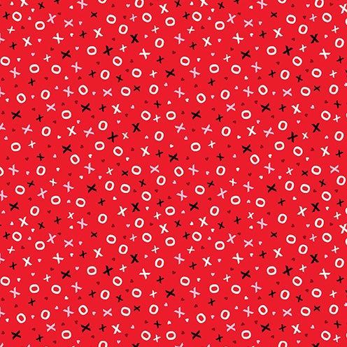 Whole Lotta Love by Kanvas Studios : XOXO Love in Red : Benartex