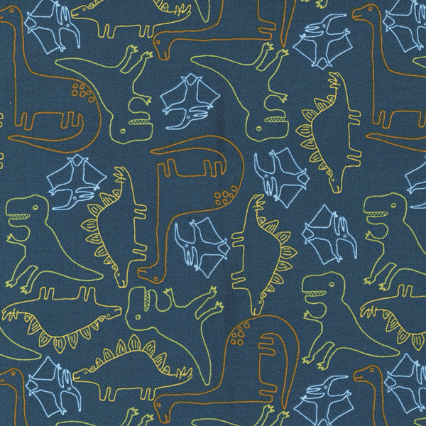 Stomp Stomp Roar by Stacy Iest Hsu : 20821-16 Teal : Moda