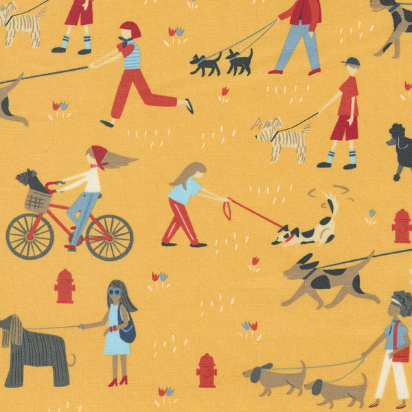 Dog Daze by Stacy Iest Hsu : 20840-12 Buttercup : Moda