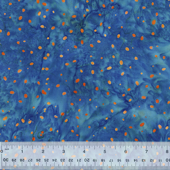 Morocco : Ditsy Dots in Blue : Anthology Batiks