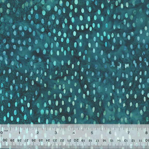 Juniper : Dashes in Teal : Anthology Batiks