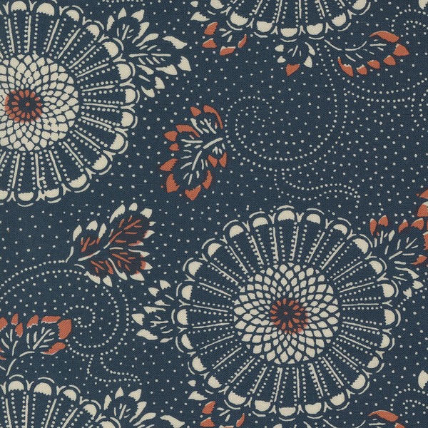 Indigo Blooming by Debbie Maddy : 48090-16 in Midnight : Moda