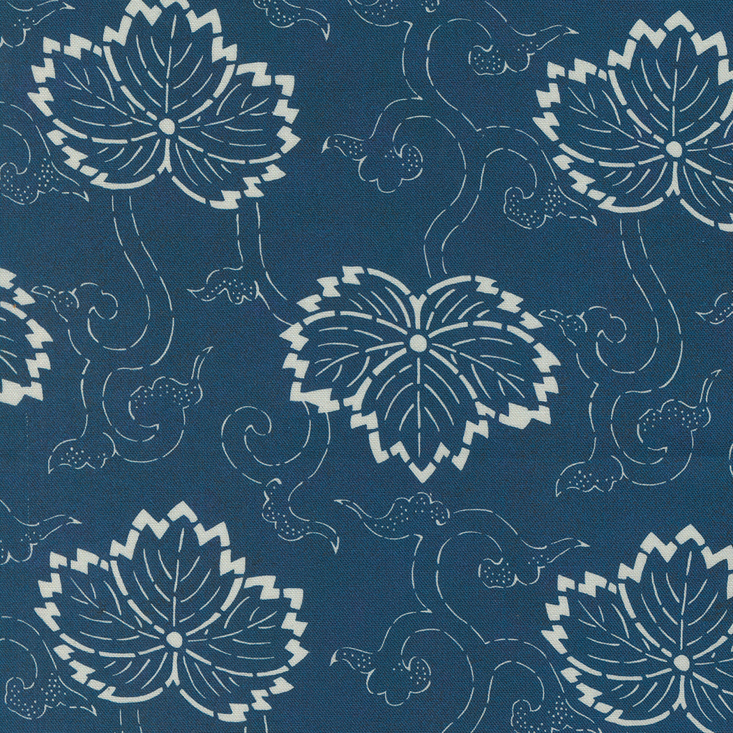 Indigo Blooming by Debbie Maddy : 48091-13 in Navy : Moda