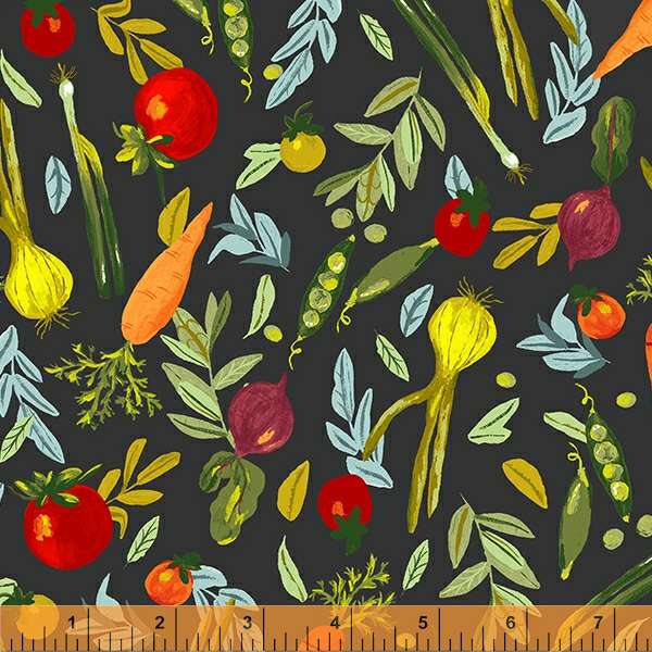 Farm Fresh by Whistler Studios : Veggies in Charcoal : Windham