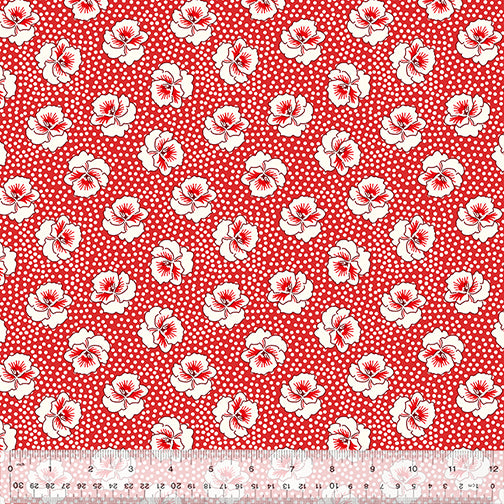 Wild Flour by Whistler Studios : Pansy Dot in Red : Windham