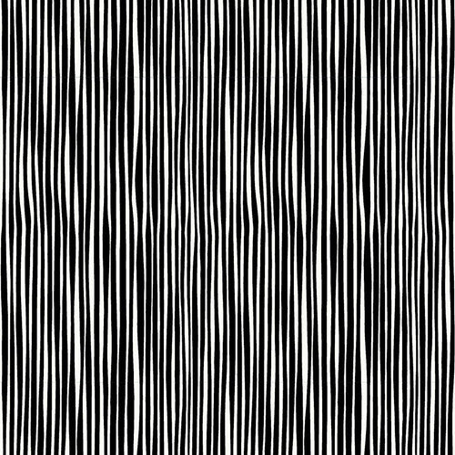 Zooming Chickens by Timna Tarr : Irregular Stripe in Off White : Studio E