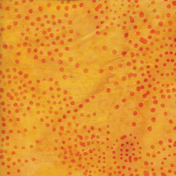 Full Bloom : Dots in Light and Dark Orange : Island Batiks