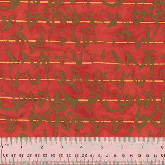 Stenographer's Notebook by Marcia Derse : Script in Hibiscus : Windham : Batik