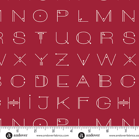 Scrawl by Giucy Giuce : Deco Letters in Crimson : Andover