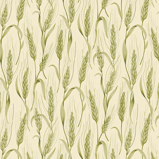 Autumn Woods by Makower UK : Wheat in Green : Andover