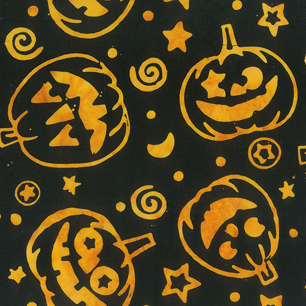 Midnight Magic by Patrick Lose : Jack-O-Lanterns in Pumpkin : Banyan Batiks