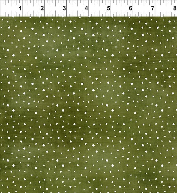 Christmas Cats by Jason Yenter : Large Flakes in Green : In the Beginning Fabrics