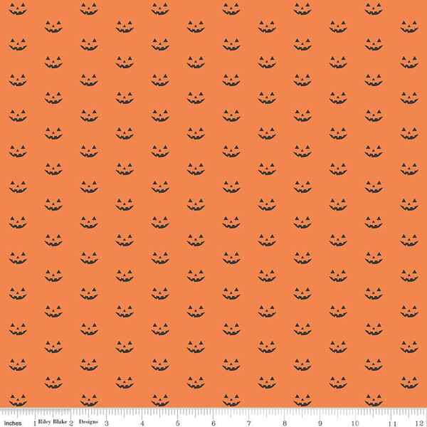 Hey Bootiful by My Mind's Eye : Jack-o-Lanterns in Orange : Riley Blake