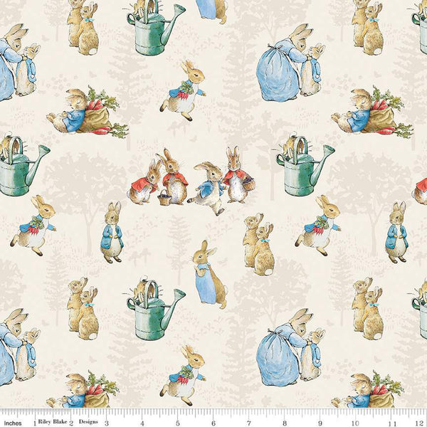 The Tale of Peter Rabbit : Main in Cream : Riley Blake