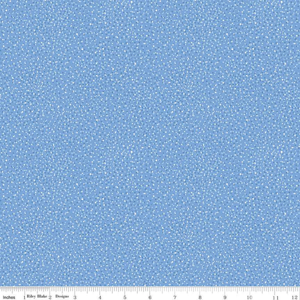 Snow Leopard by Amanda Niederhauser : Flurry in Blue : Riley Blake : Flannel