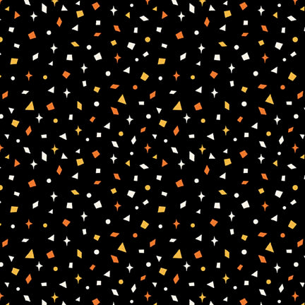 Midnight Masquerade by Heather Dutton : Confetti Toss in Black : P & B Textiles