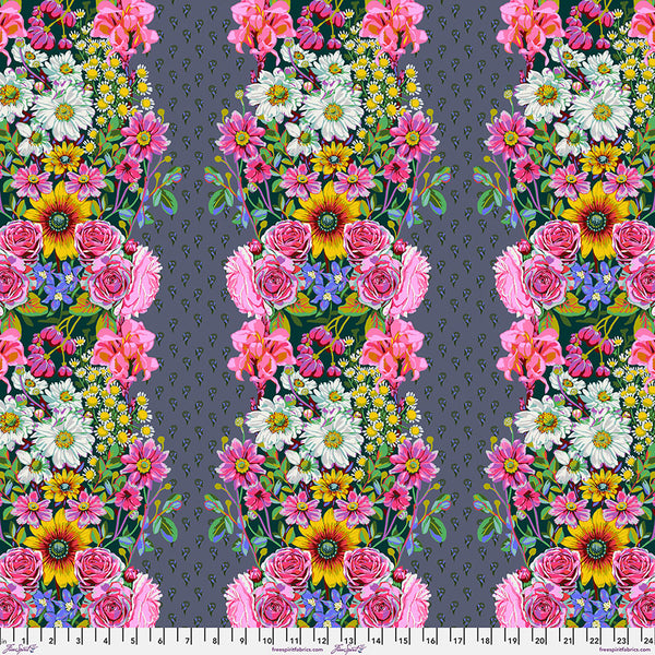 Good Gracious by Anna Maria Horner : Beata's Garden in Steel : Free Spirit