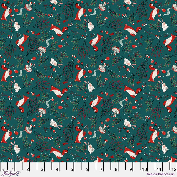Enchanted Forest by Cori Dantini : Forest Floor in Teal : Free Spirit