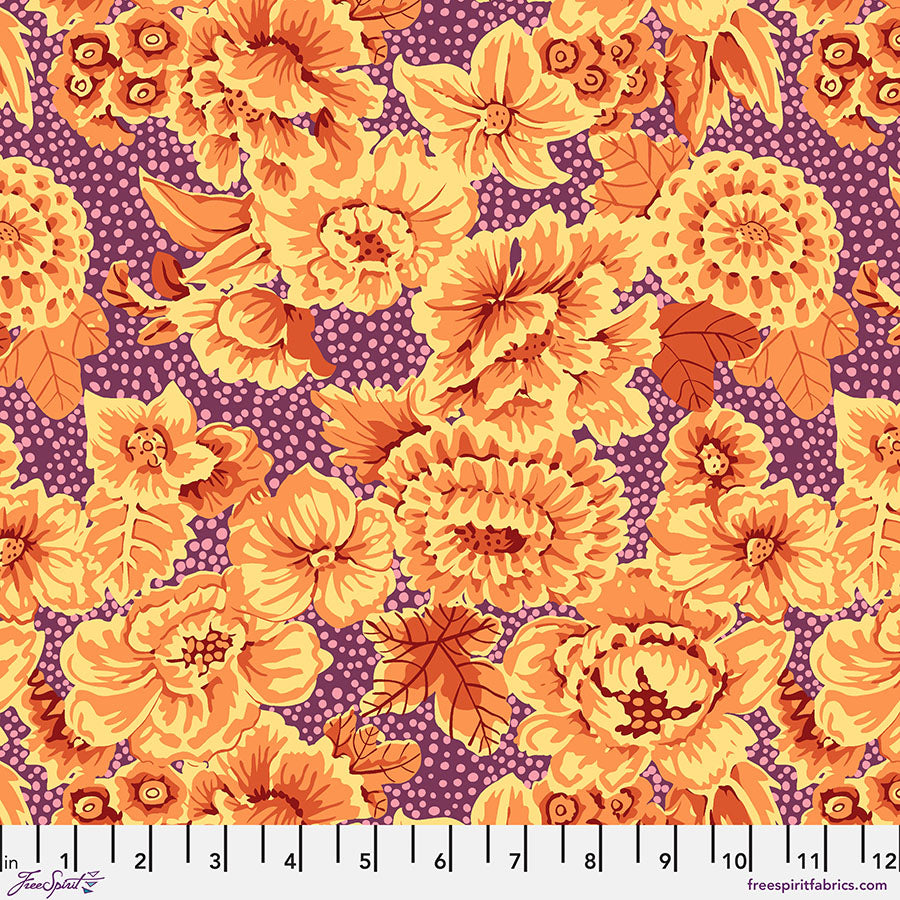 Kaffe Fassett From the Archives : Floral with Dots in Plum : Free Spirit