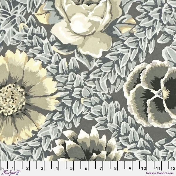 Vintage by the Kaffe Fassett Collective : Flower Lattice in Grey : Free Spirit