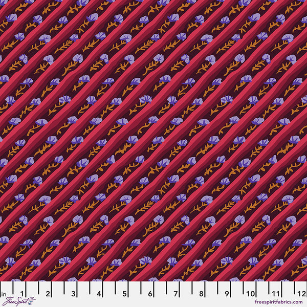 Kaffe Fassett From the Archives : Diagonal Poppy in Aubergine : Free Spirit