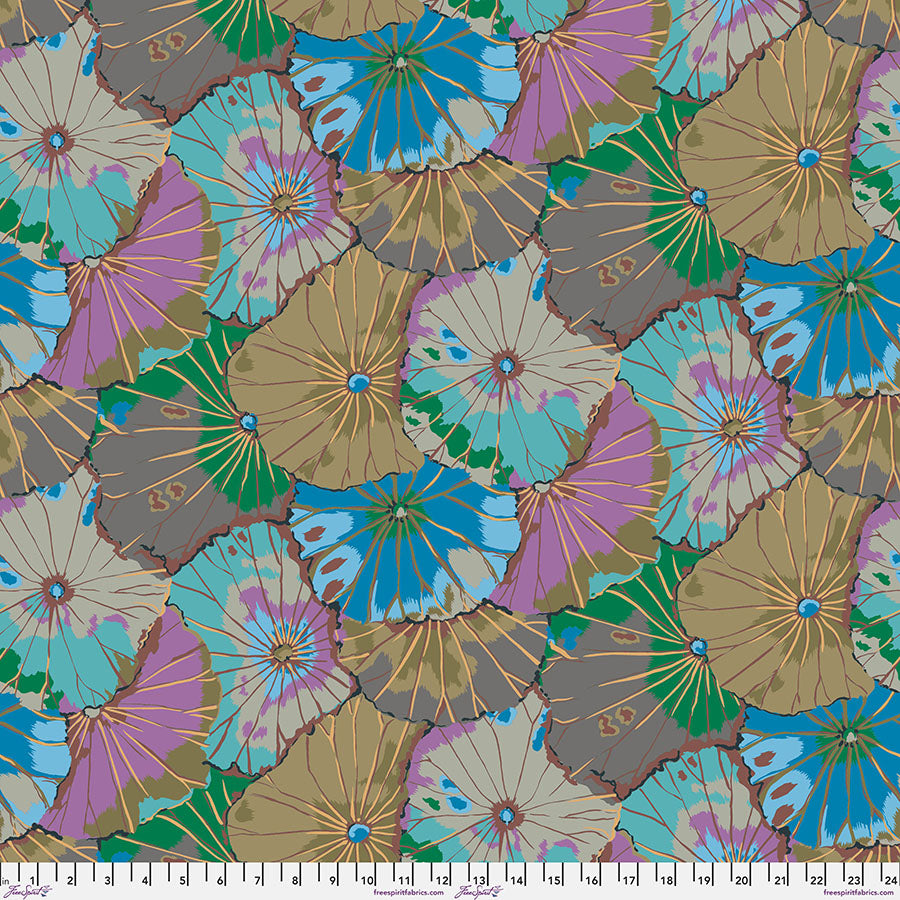 Kaffe Fassett : Lotus Leaf in Grey : Free Spirit