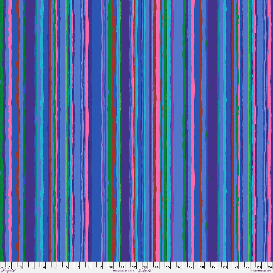 Kaffe Fassett : Echo Stripe in Blue : Free Spirit