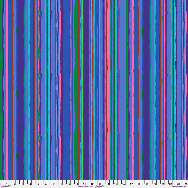 Kaffe Fassett : Echo Stripe in Blue : Free Spirit