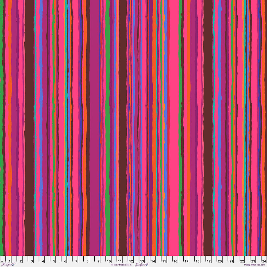 Kaffe Fassett : Echo Stripe in Red : Free Spirit