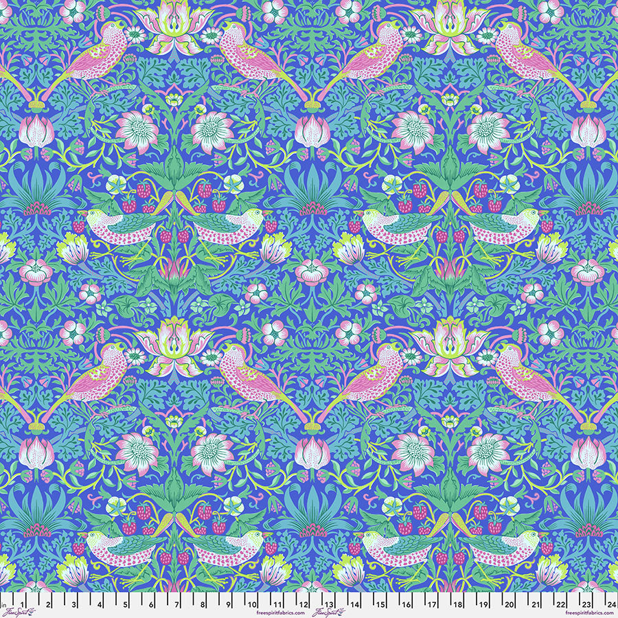 Kaffe x Morris & Co : Strawberry Thief in Blue : Free Spirit