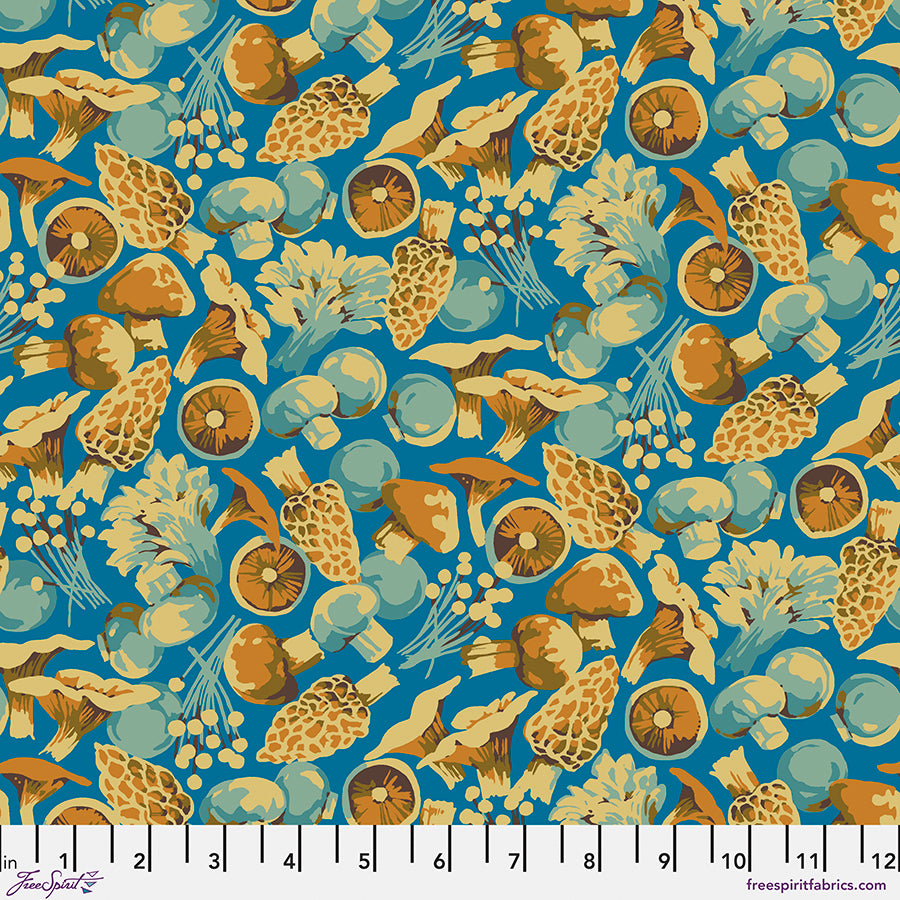 Forage by Martha Negley : Mushroom Mix in Blue : Free Spirit