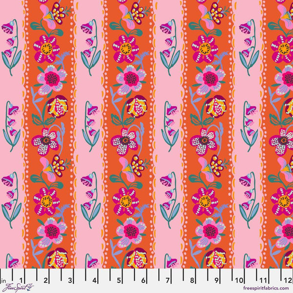 A Spring in Paris by Nathalie Letè : Wallpaper in Tangerine : Free Spirit Fabrics