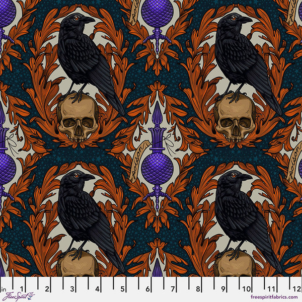 Mystic Moonlight by Rachel Hauer : Crow Damask in Multi : Free Spirit