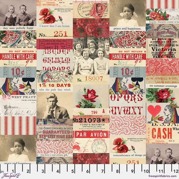 Red Palette by Tim Holtz : Collage in Red  : Free Spirit